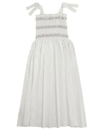 seventy + mochi Sally Tie Bandeau Dress Ecru Denim Xs/s - White