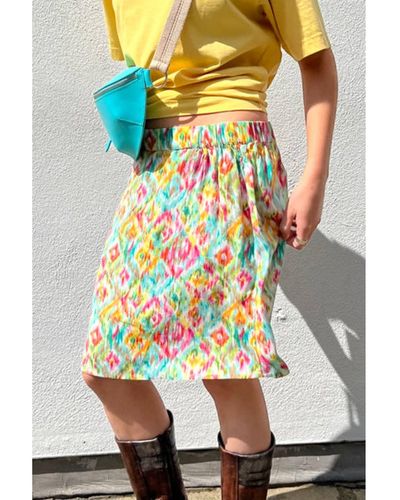 Ichi Pero Multi Colour Aop Skirt - Multicolour