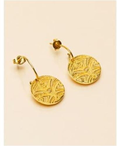 Une A Une Bomm Medal Earrings Maya Os - Metallic