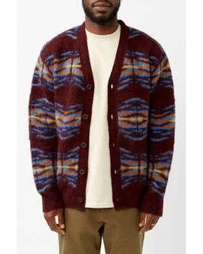 Howlin' Bordeaux Out Of This World Knit Cardigan / S - Red