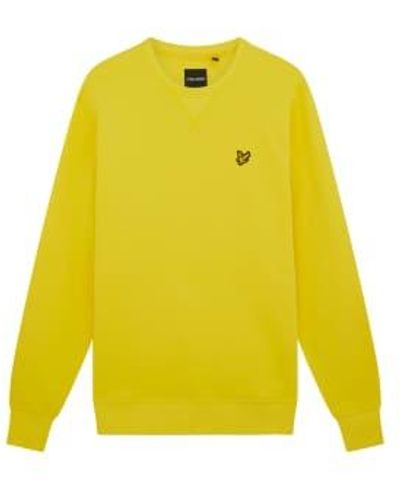 Lyle & Scott Crew Neck Sweatshirt Sunshine L - Yellow