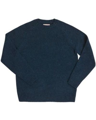 Filson Kintyre Irish Five Gauge Sweater Blue Green Melange