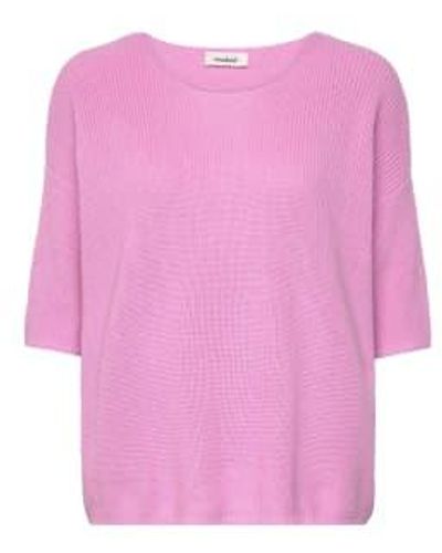 Soaked In Luxury Sltuesday Cotton Jumper - Pink