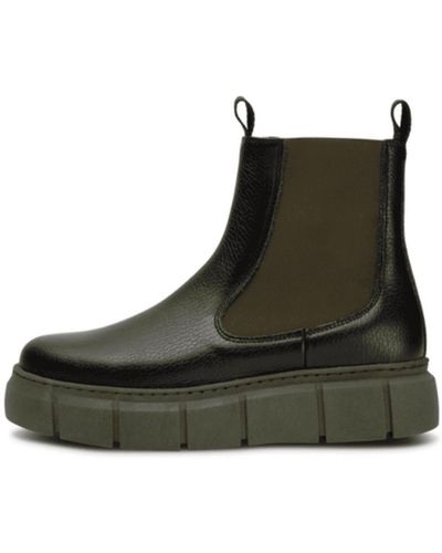 Shoe The Bear Tove Chelsea Boot Leather Khaki - Verde