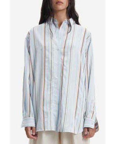 Samsøe & Samsøe Pastel Stripe Alfrida Shirt Multi / Xxs - Blue