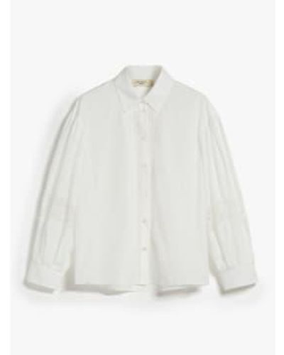 Weekend by Maxmara Samuele Lace Detail Puff Sleeve Shirt - Bianco