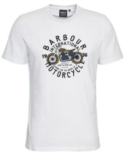 Barbour International Spirit Graphic T-shirt Whisper S - White
