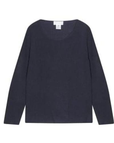Cashmere Fashion Wlns Kashmir Sweater Round Neckline M / - Blue