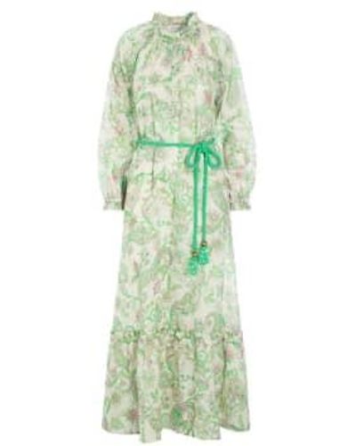 Dea Kudibal Idania Linen Dress Paisley - Verde