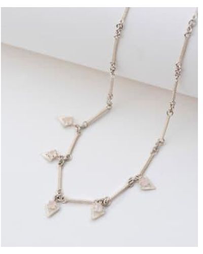 Zoe & Morgan Hyacinth Quartz Silver Necklace One Size - White