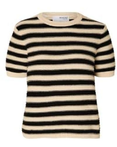 SELECTED Dora Knitted Top S - Black