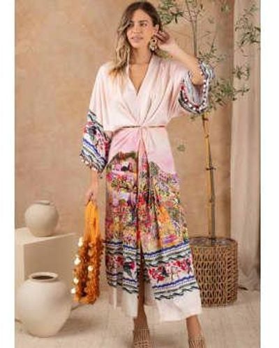 Hope & Ivy And The Libby Kimono Dress 8 - Brown