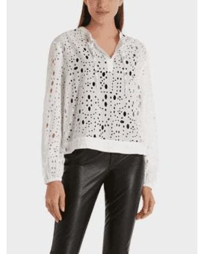 Marc Cain Sports Eyelet Blouse - Grey