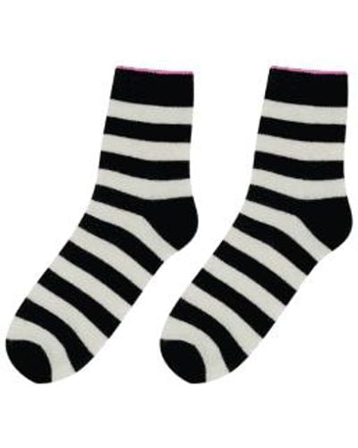 Jumper 1234 Cavy 1234 cachemire stripe socks / marble / peony - Noir