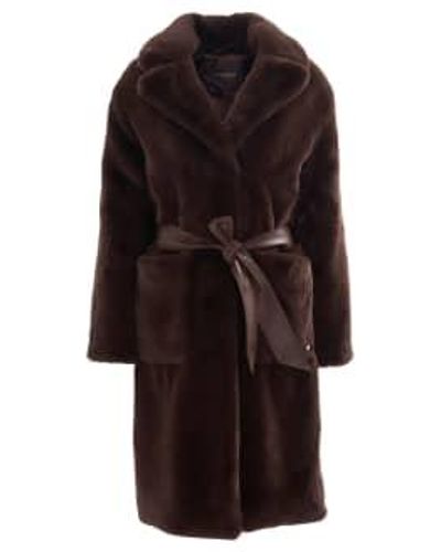 Freed Lily Oversized Faux Fur Coat Espresso S - Brown