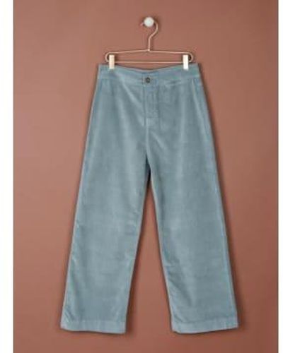 indi & cold Velour Crop Trousers 40 - Blue