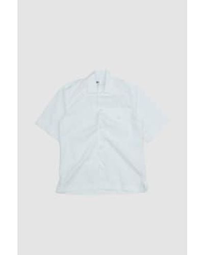 Margaret Howell Camisa bolsillo plano popelín de algodón compacto blanco