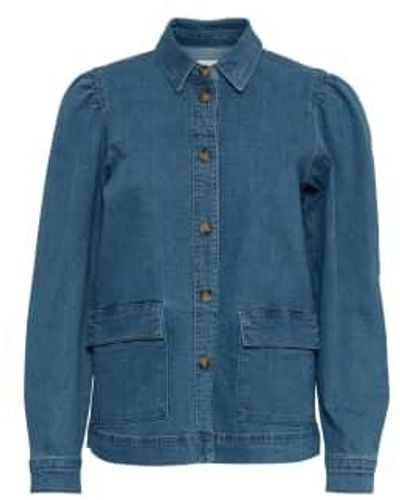 Atelier Rêve Harper jacket-medio blue wash-20119907 - Azul