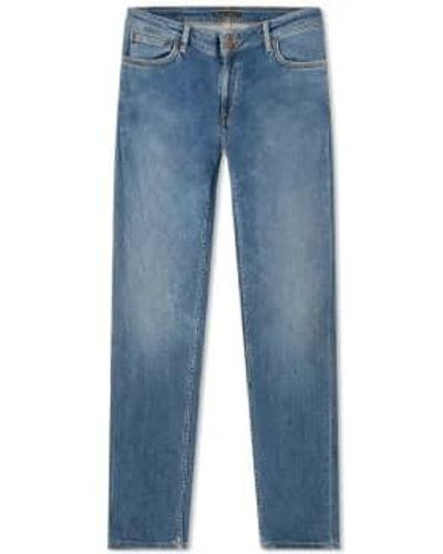 Nudie Jeans Skinny lin master - Azul
