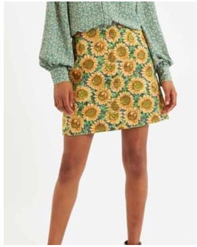 Lilac Rose Lilac Louche Aubin Sunflower Jacquard A Line Skirt - Giallo