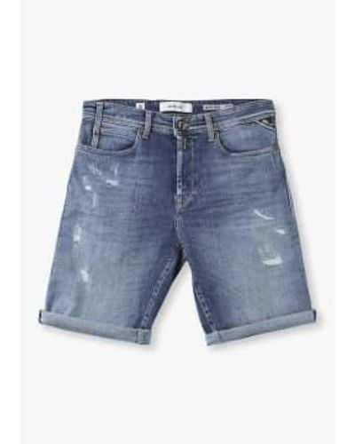 Replay S Rbj.981 Aged Eco Shorts - Blue