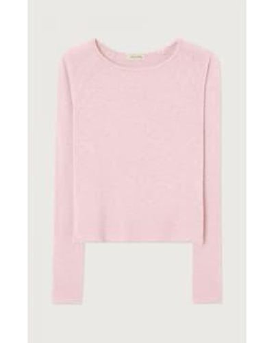 American Vintage Vintage Marshmallow Sonoma Long Sleeved S T Shirt - Pink