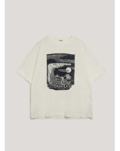 YMC Printed T Shirt - Bianco