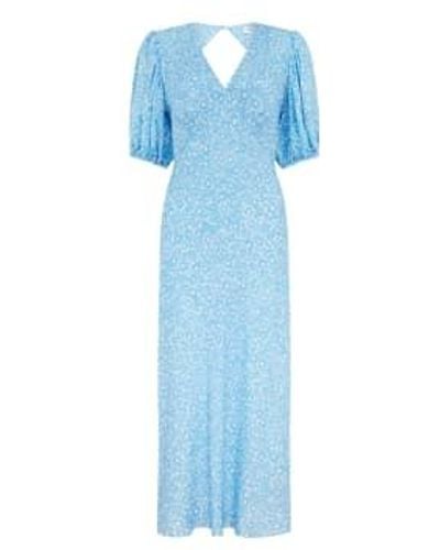 Fresha London | Dress Roxanne Floral S - Blue