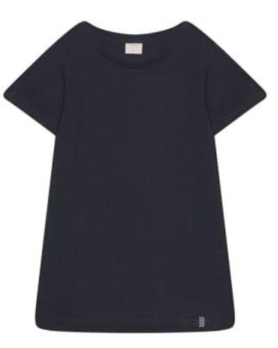 Cashmere Fashion The Shirt Project Organic Cotton Shirt Rundmhals Short -arm - Blue