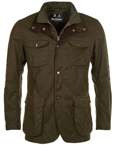 Barbour Ogston Waxed Cotton Jacket Olive - Green