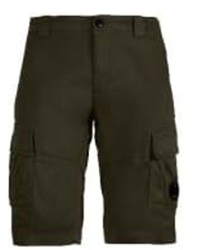 C.P. Company Stretch sateen cargo shorts ivy - Verde