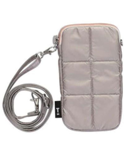 Monk & Anna Luce Puffy Phone Pouch Greige One Size - Metallic