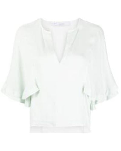 IRO Celesti Draped Sleeve Blouse - White