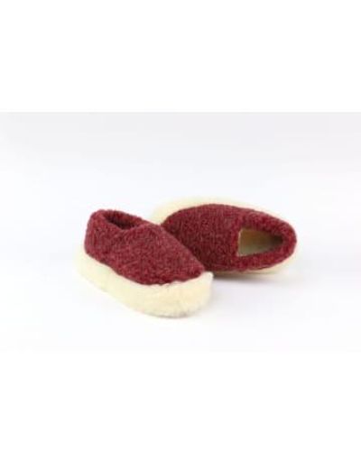 Yoko Wool Chaussons complets - Rouge