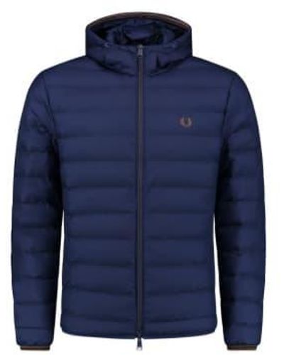 Fred Perry Hooded Insulated Jacket - Blu