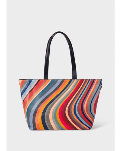 Paul Smith Swirl Medium Tote Size Os Col Multi - Rosso