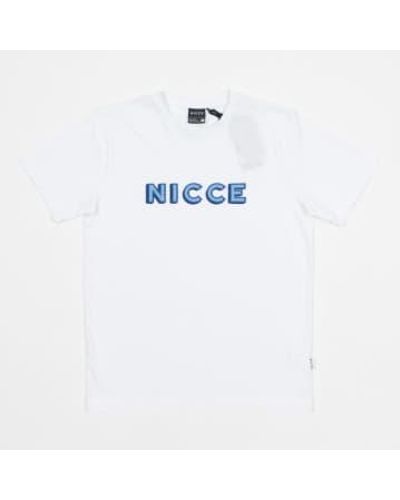 Nicce London Form Logo T Shirt In - Bianco