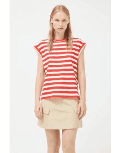 Compañía Fantástica Striped Short Sleeve T Shirt - Rosso