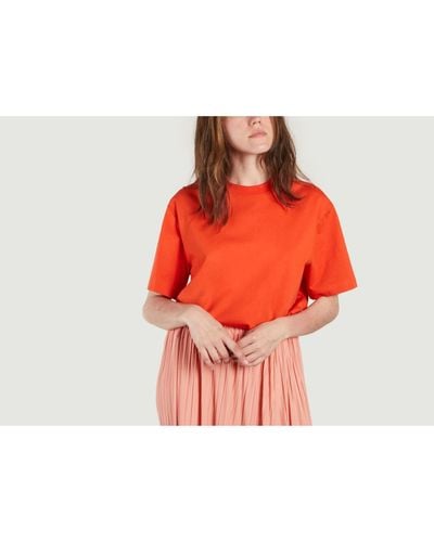 Samsøe & Samsøe Chrome 12700 Cotton T Shirt - Rosso