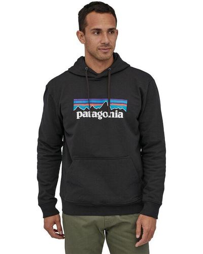 Patagonia Black P-6 Logo Uprisal Mens Hoody