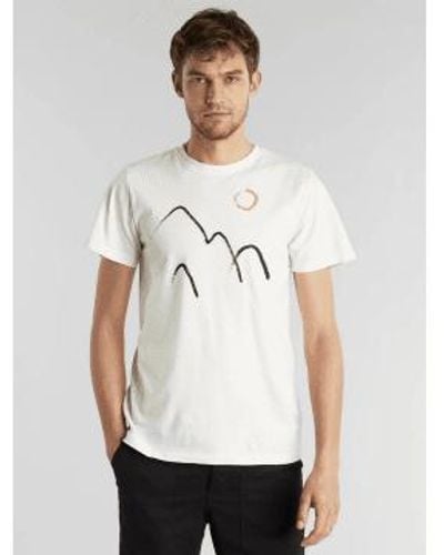 Dedicated T Shirt Stockholm Marker Mountain Off - Bianco