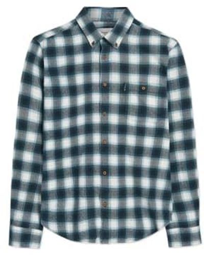 Ben Sherman Camisa a cuadros brushed ombre - Azul
