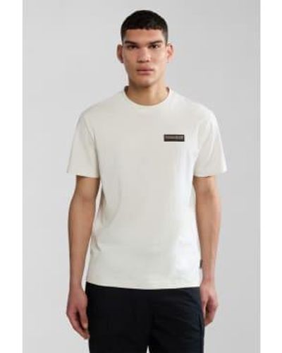 Napapijri Men's Iaato Short Sleeve t - Blanc