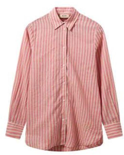 Mos Mosh Mmelinda Linen Shirt Camellia Xs - Pink