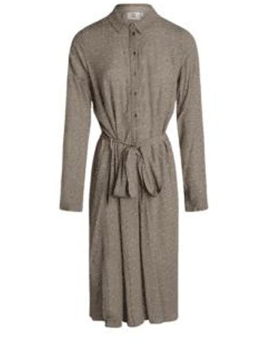 Noa Long Sleeve Dress Print From - Marrone