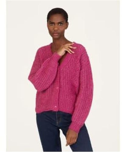 Thought Pink Elliana Mercerised Wool Cardigan 8
