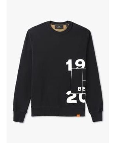 Belstaff Herrenhundertjahreslogo sweatshirt in schwarz & britisch -khaki