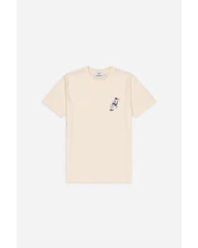 Olow Hippie Van T Shirt In Ivory - Bianco