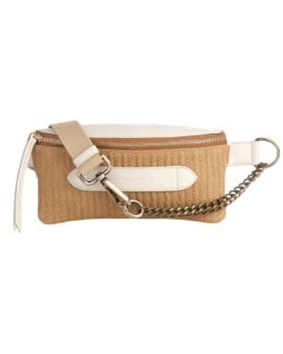 Marie Martens Coachella Belt Bag Braided Suede Leather Leather - Natural