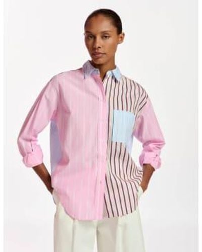Essentiel Antwerp Famille Patchwork Shirt Xs - Pink